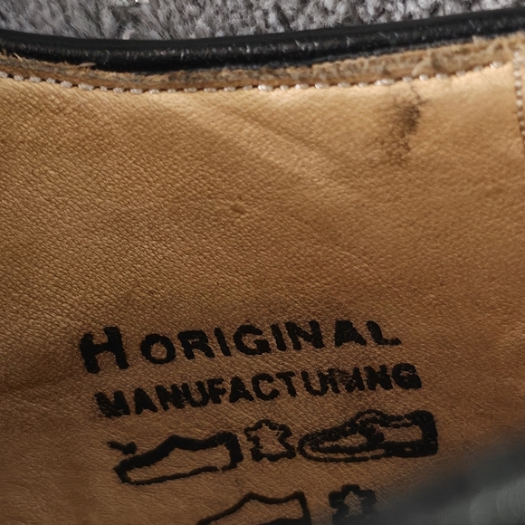 HARRIS MEN'S BLACK LEATHER DRESS SHOES ITALY 9.5 CAP TOE LACE-UP CLASSIC OXFORD - Picture 4 of 13